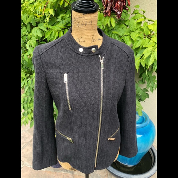 Ann Taylor Jackets & Blazers - Ann Taylor Black Cotton Moto Jacket